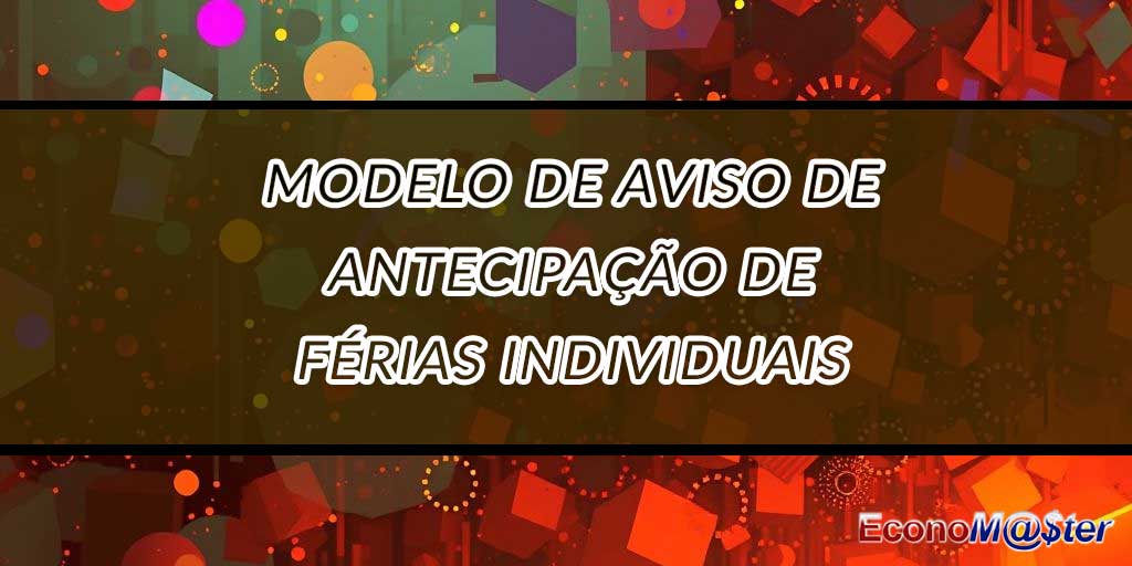 Aviso de Antecipação de Férias Individuais