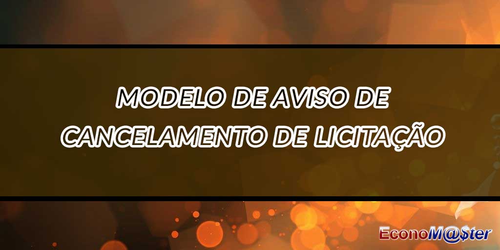 Aviso de Cancelamento de Licitação