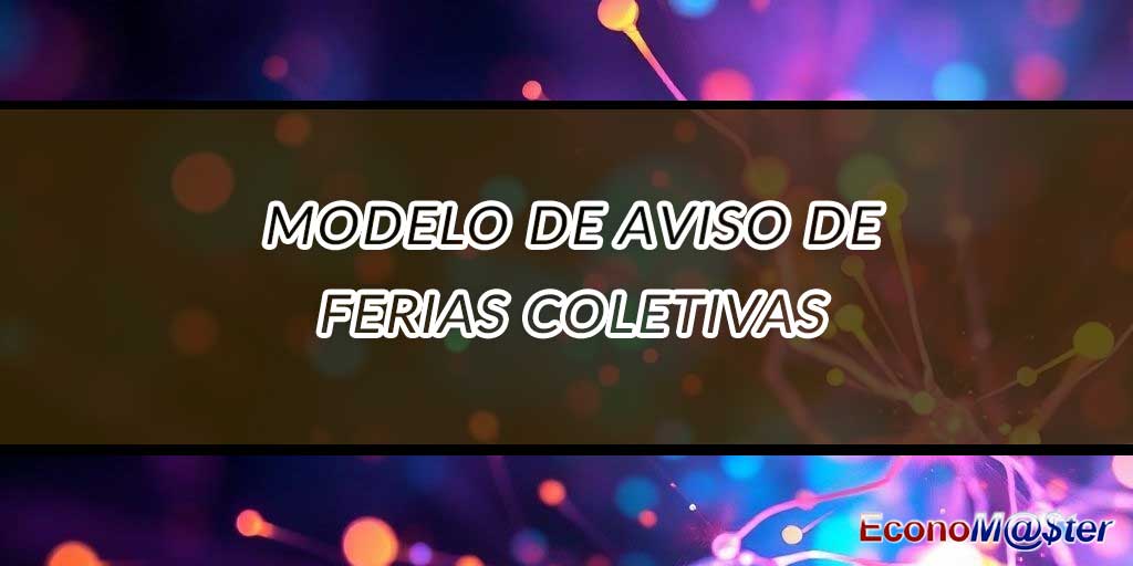 Aviso de Férias Coletivas